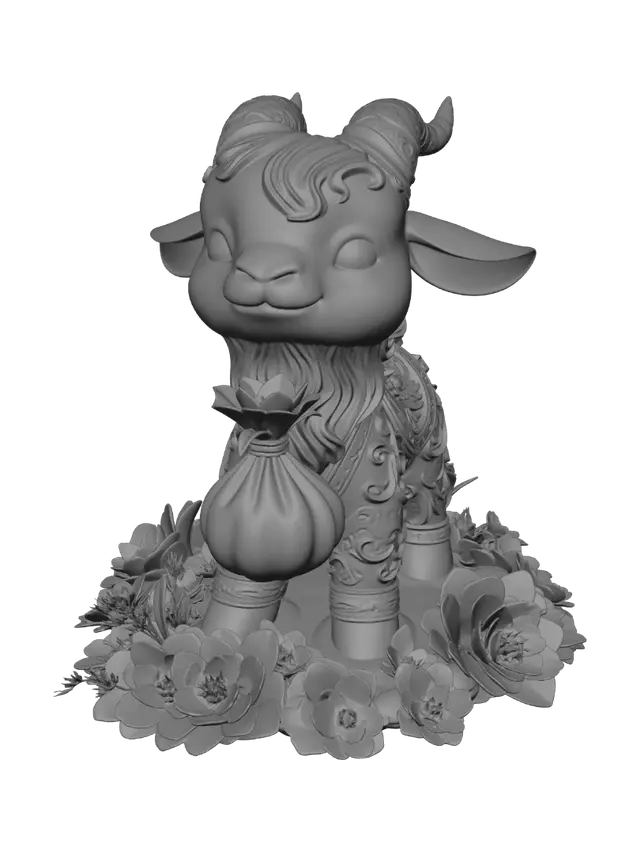 3D model for Golden Goat of Prosperity