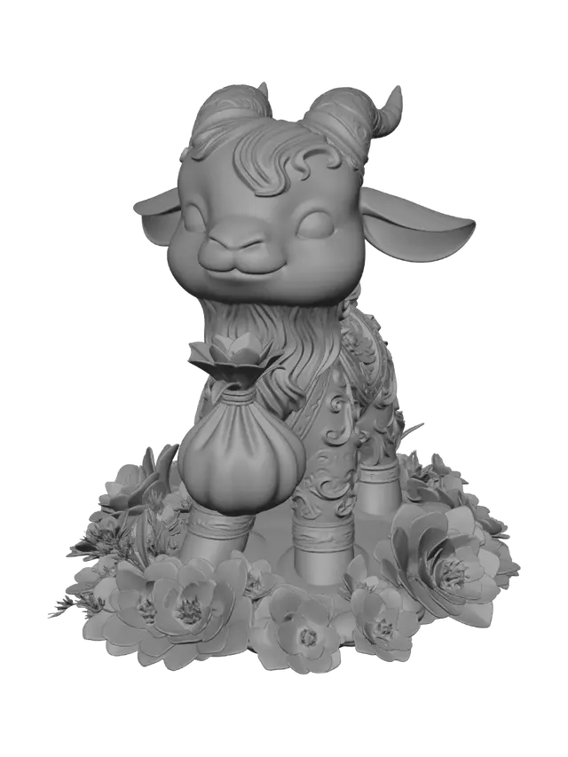 3D model for Golden Goat of Prosperity