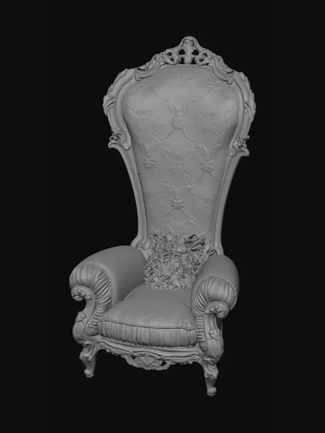3D model for Emerald Damask Throne