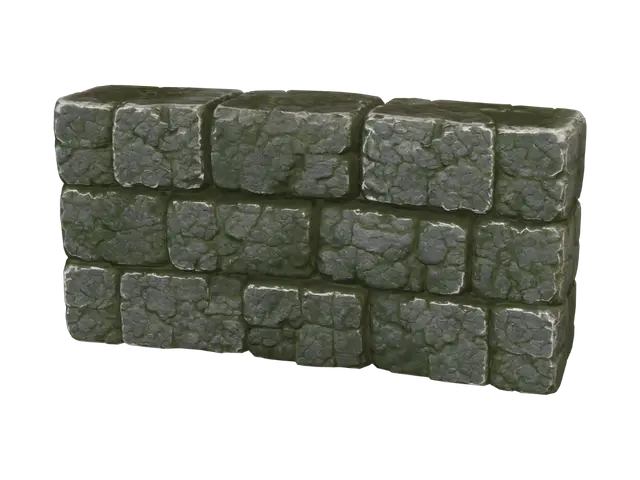 Modelo 3D de 02mossystone_25ptc longer in half - Mossy, generado por IA