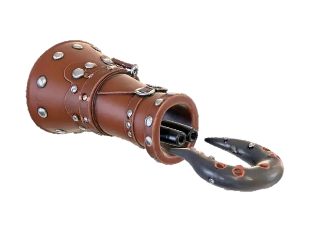 3D model for Im wanting a Grappling Hook, it has to be attached via Wrist... The Hook has to be weathered and metal, looking sturdy enough to pierce Wood and Concreate structures and be able to pull a human up... Think Just Cause/Dying light, the attachment at the wrist has to look like a gauntlet, think leather with buckles and metal accents (Metal has to look like highly durable steel)