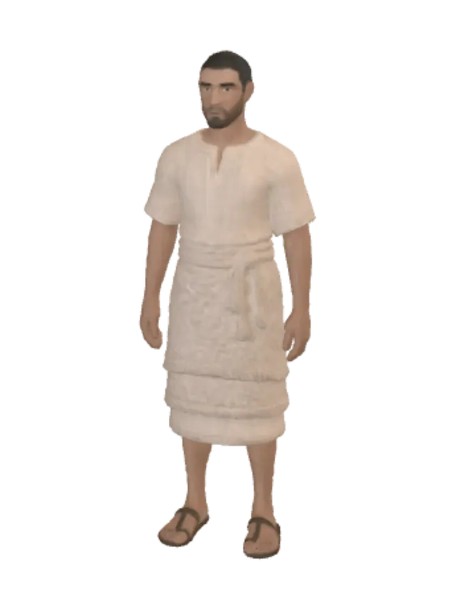 3D model for Layered Fringe Linen Tunic
