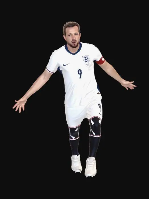 3D model for England Captain in White Jersey