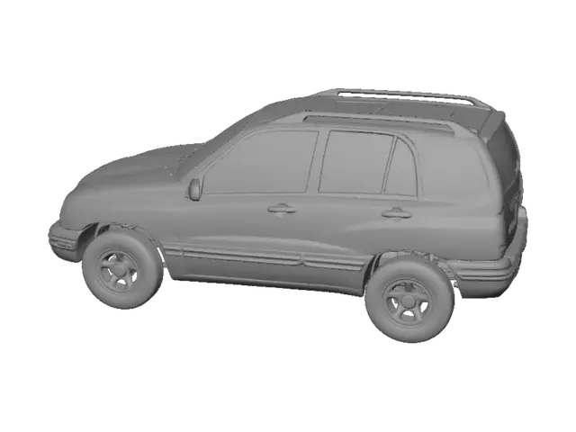 3D model for White DMV SUV with decals