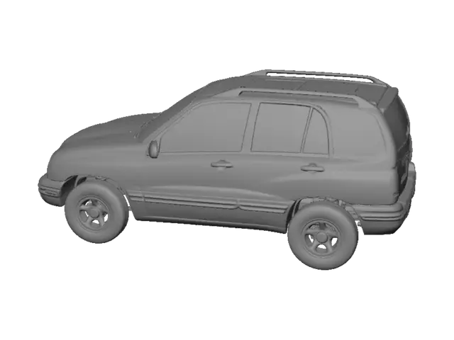 3D model for White DMV SUV with decals