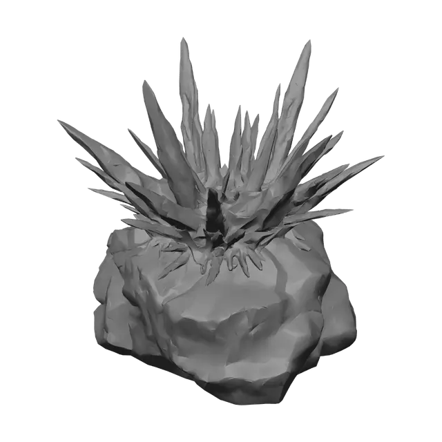 3D model for 将这些东西的生长方向统一向上，不改变石头的颜色和材质