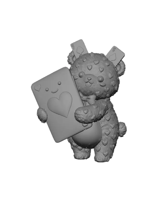 3D model for Valentine Bear with Cards