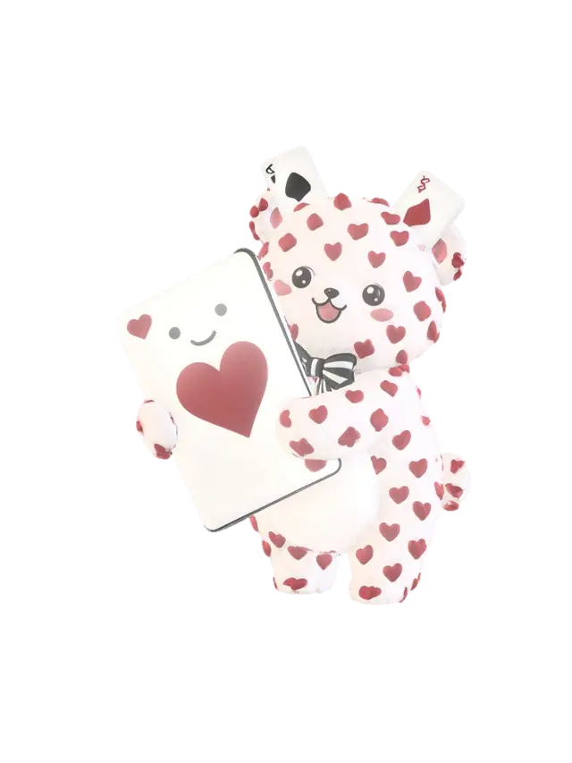 3D model for Valentine Bear with Cards