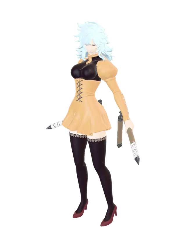 3D model for Azure Rose Duelist