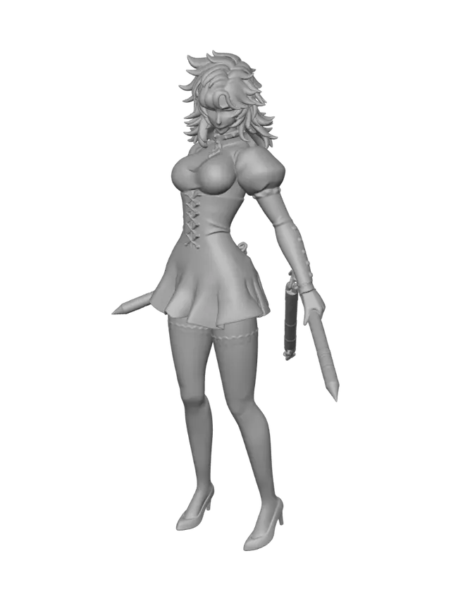 3D model for Azure Rose Duelist