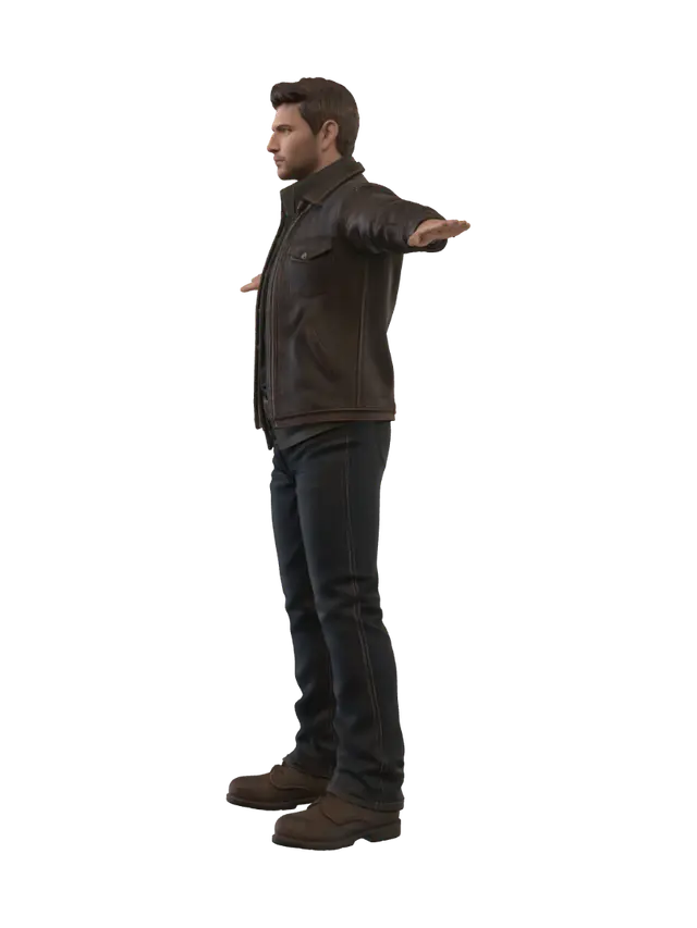 Dean - Canvas 3D model, vytvořený pomocí AI