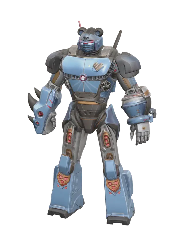 3D model for Low-Poly Mecha Team Leader