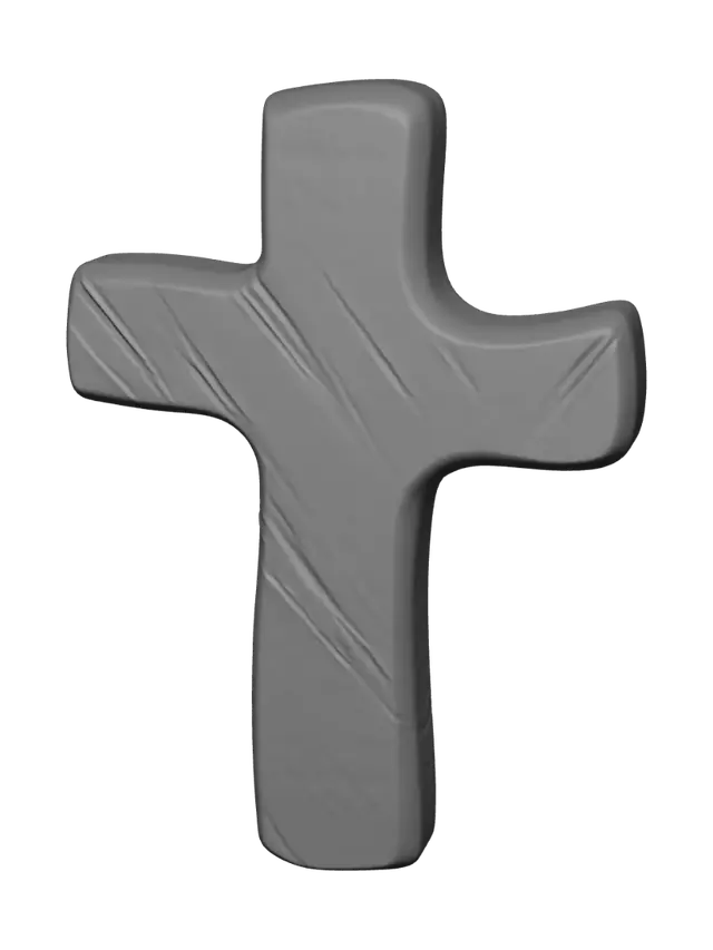 3D model for Wooden cross pendant