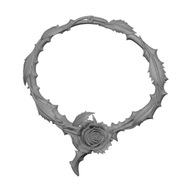 3D model for Thorned Rose Wreath