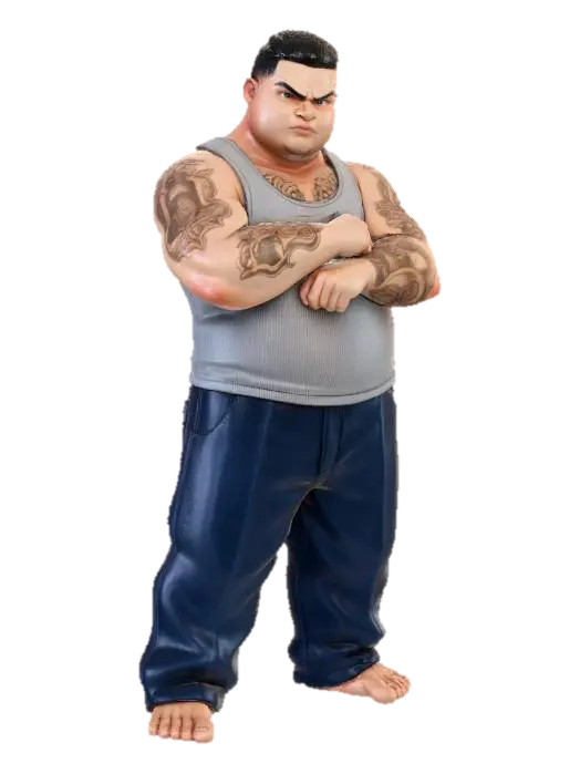 Toma como referencia la foto. Convierte a la persona en un personaje estilo anime… - Longpants 3D model, vytvořený pomocí AI