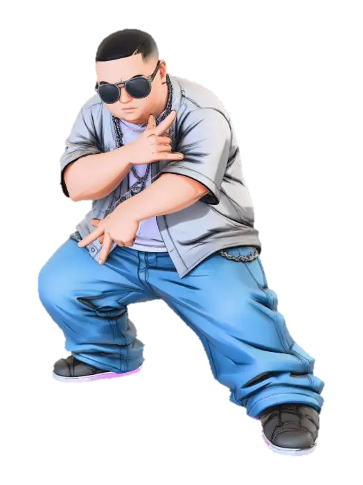 Toma como referencia la foto. Convierte a la persona en un personaje estilo anime… - Longpants 3D model, vytvořený pomocí AI
