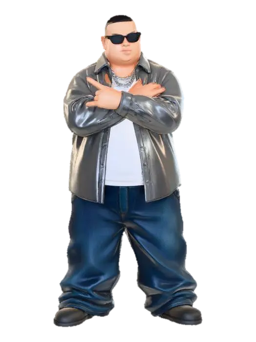 Toma como referencia la foto. Convierte a la persona en un personaje estilo anime… - Longpants 3D model, vytvořený pomocí AI