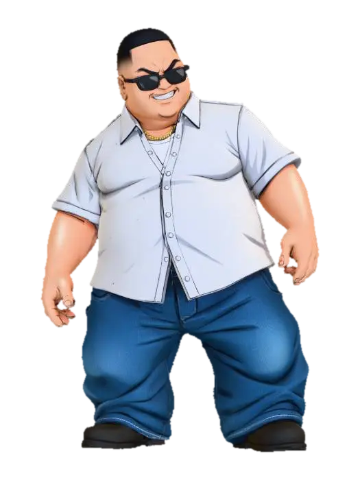 Toma como referencia la foto. Convierte a la persona en un personaje estilo anime… - Longpants 3D model, vytvořený pomocí AI