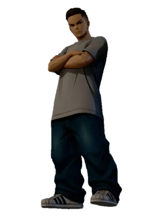 Toma como referencia la foto. Convierte a la persona en un personaje estilo anime .… - Homie 3D model, vytvořený pomocí AI