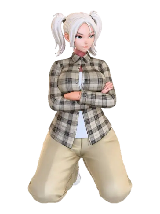 Toma como referencia la foto. Convierte a la persona en un personaje estilo anime.… - Homie 3D model, vytvořený pomocí AI