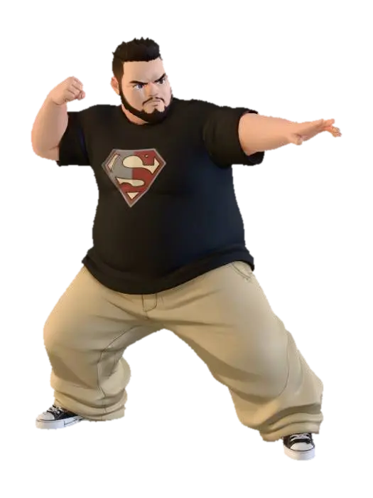Toma como referencia la foto. Convierte a la persona en un personaje estilo anime.… - Homie 3D model, vytvořený pomocí AI
