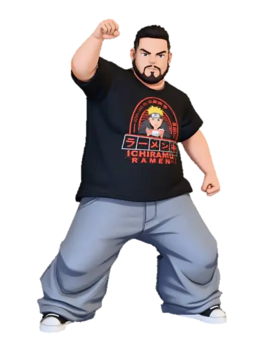 Toma como referencia la foto. Convierte a la persona en un personaje estilo anime.… - Homie 3D model, vytvořený pomocí AI
