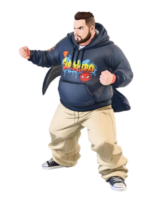 Toma como referencia la foto. Convierte a la persona en un personaje estilo anime.… - Homie 3D model, vytvořený pomocí AI