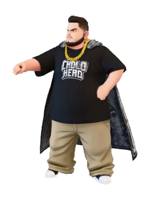 Toma como referencia la foto. Convierte a la persona en un personaje estilo anime.… - Homie 3D model, vytvořený pomocí AI