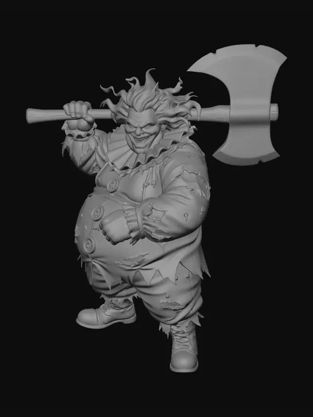 3D model for Axe-Wielding Harlequin