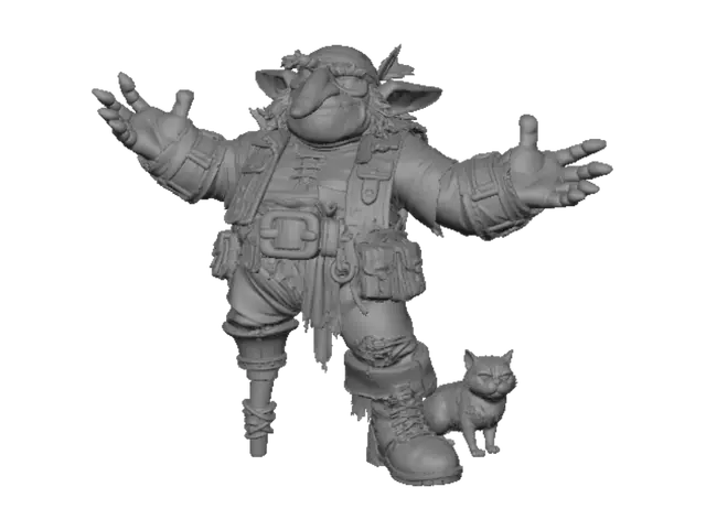 3D model for The Pirate Troll and the Cat