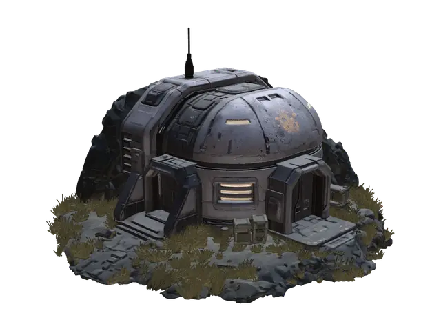 THE BUNKER - Frontier 3D model, vytvořený pomocí AI