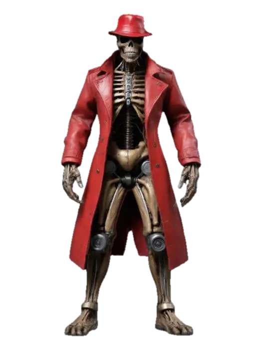 EDDIE FROM IRON MAIDEN, The object features a humanoid form with a mechanical,… - Ironmaiden 3D model, vytvořený pomocí AI