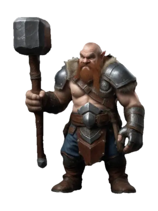 CAVE TROLL FROM THE LORD OF THE RING, HE IS WEARING A LEATHER LEGENDARY ARMOR 3D model, vytvořený pomocí AI