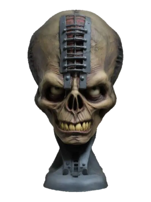 Xenomorph Skull Fusion - Ironmaiden 3D model, vytvořený pomocí AI