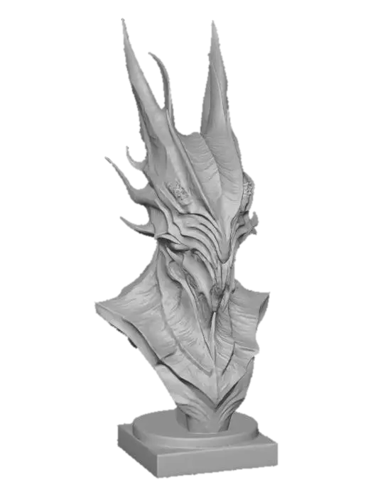 3D model for Frostfire Dragon Bust, #villain#