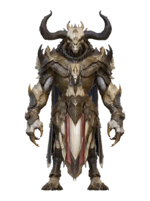 Infernal Overlord - Lord 3D model, vytvořený pomocí AI
