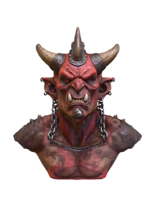Infernal Chieftain - Monsters 3D model, vytvořený pomocí AI