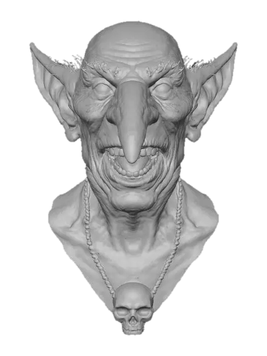 3D model for Goblin Portrait, #villain#