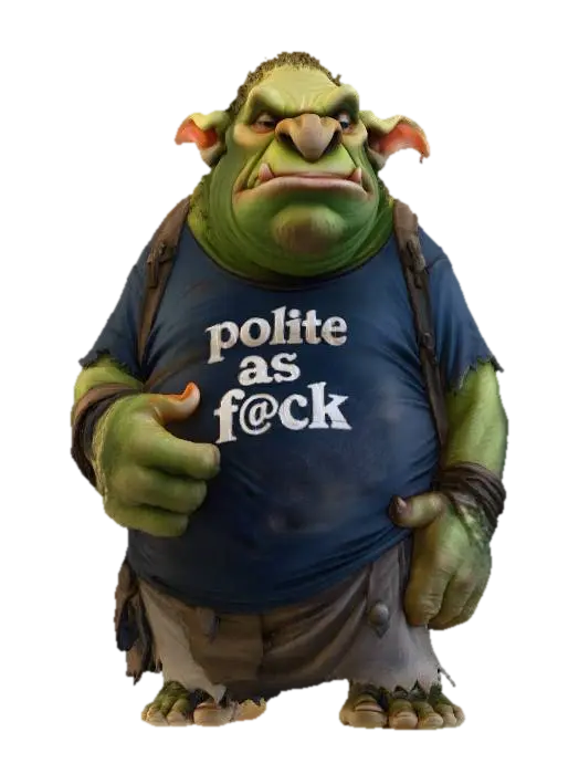 Diplomat Troll, 3D model, vytvořený pomocí AI