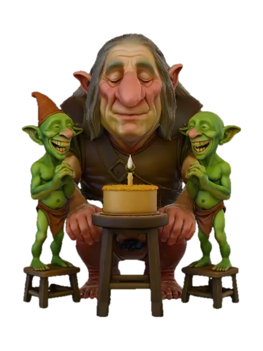 Birthday Wishes - Greeting 3D model, vytvořený pomocí AI