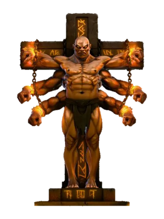 Ogre of Chains 3D model, vytvořený pomocí AI