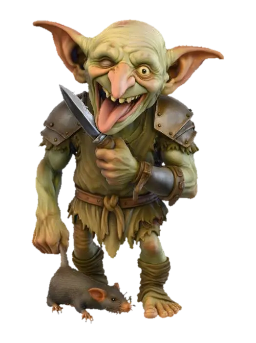 Goblin Mischief - Fantastical 3D model, vytvořený pomocí AI