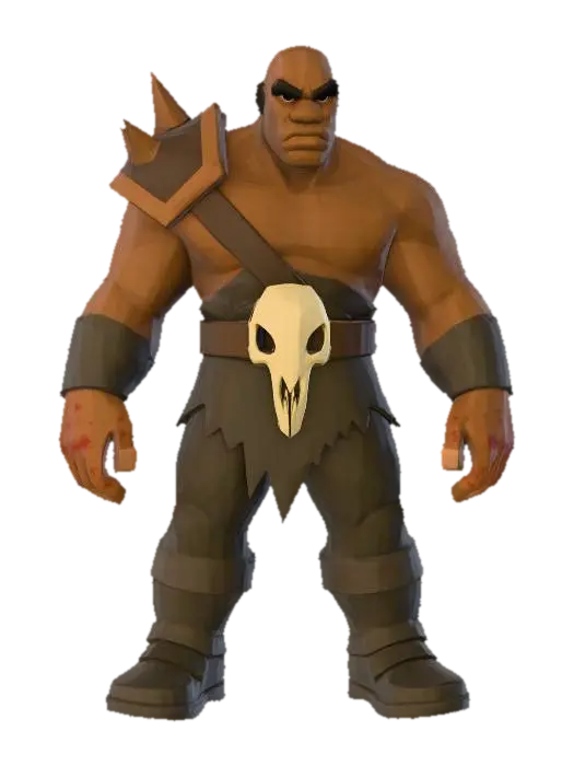 Warrior Guardian - Low 3D model, vytvořený pomocí AI