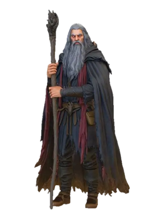 Eldritch Wanderer 3D model, vytvořený pomocí AI