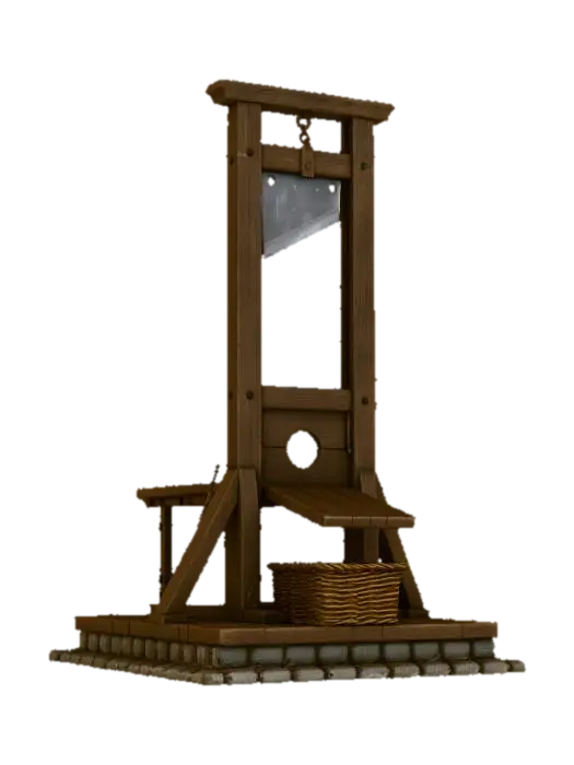 Modèle 3D Guillotine Display - History, généré par IA