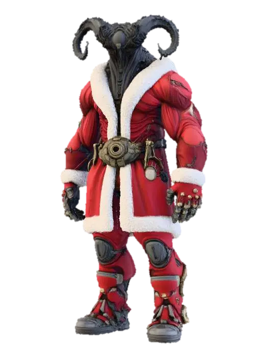 Cyber Krampus, #Christmas2025# 3D model, vytvořený pomocí AI