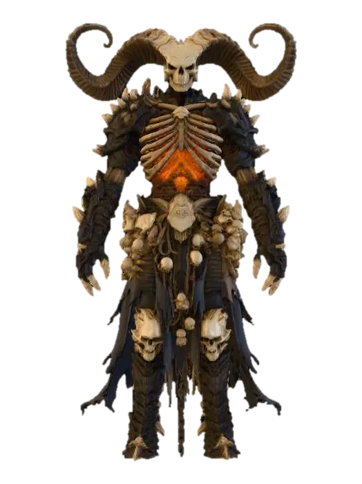 Infernal Conqueror - Lord 3D model, vytvořený pomocí AI