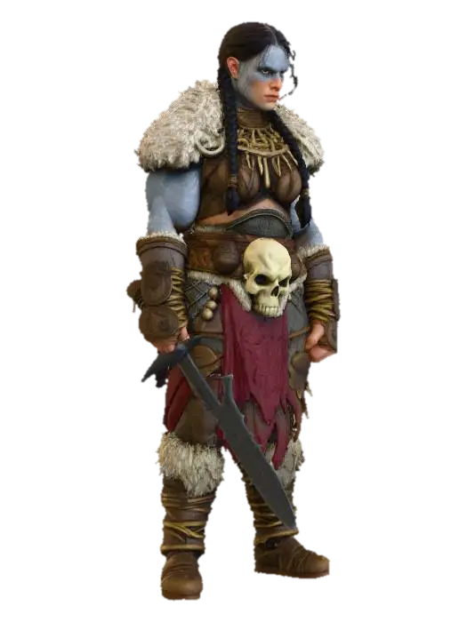 Modello 3D Warrior's Resolve, generato dall’IA