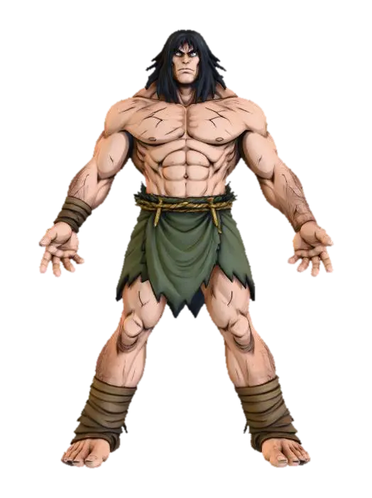 Warrior Stance 3D model, vytvořený pomocí AI