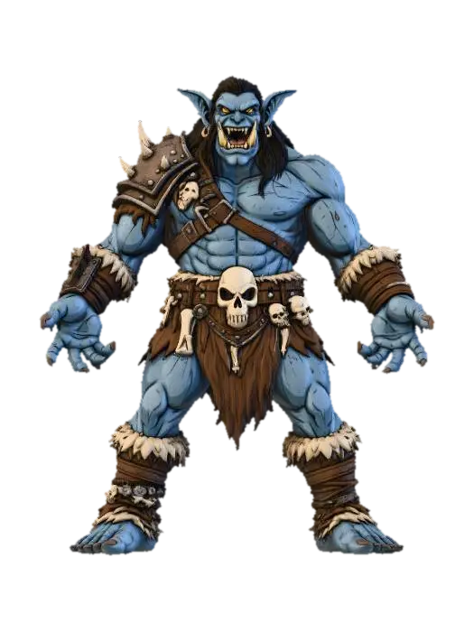 Troll Warrior 3D model, vytvořený pomocí AI